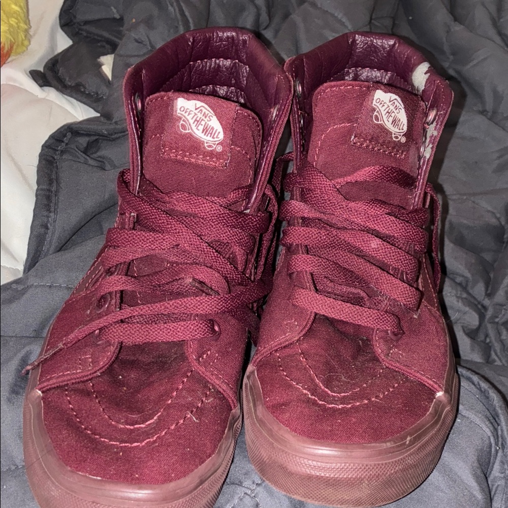 Vans Maroon High-Top Sneakers